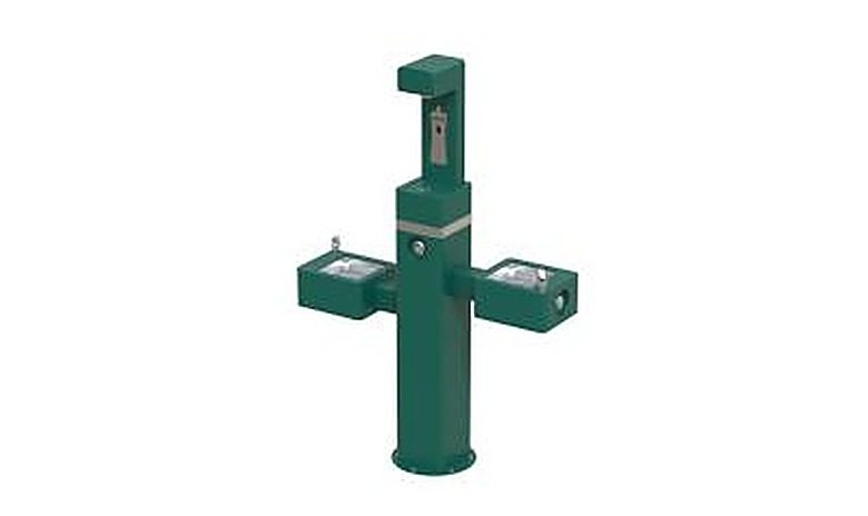 Fontaine extérieure Oasis DGM-BC-FF-GRN — 2 jets, fini vert forêt